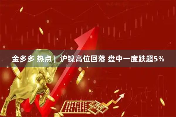 金多多 热点 |  沪镍高位回落 盘中一度跌超5%