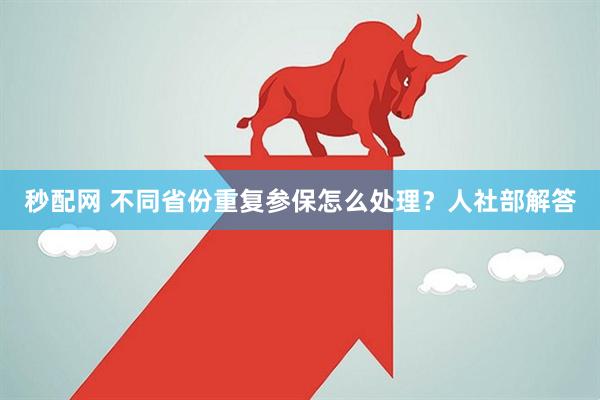 秒配网 不同省份重复参保怎么处理？人社部解答